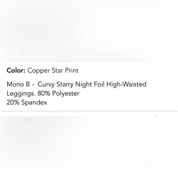 🆕MONO B STARRY LEGGINGS🆕 - Picture 9 of 9